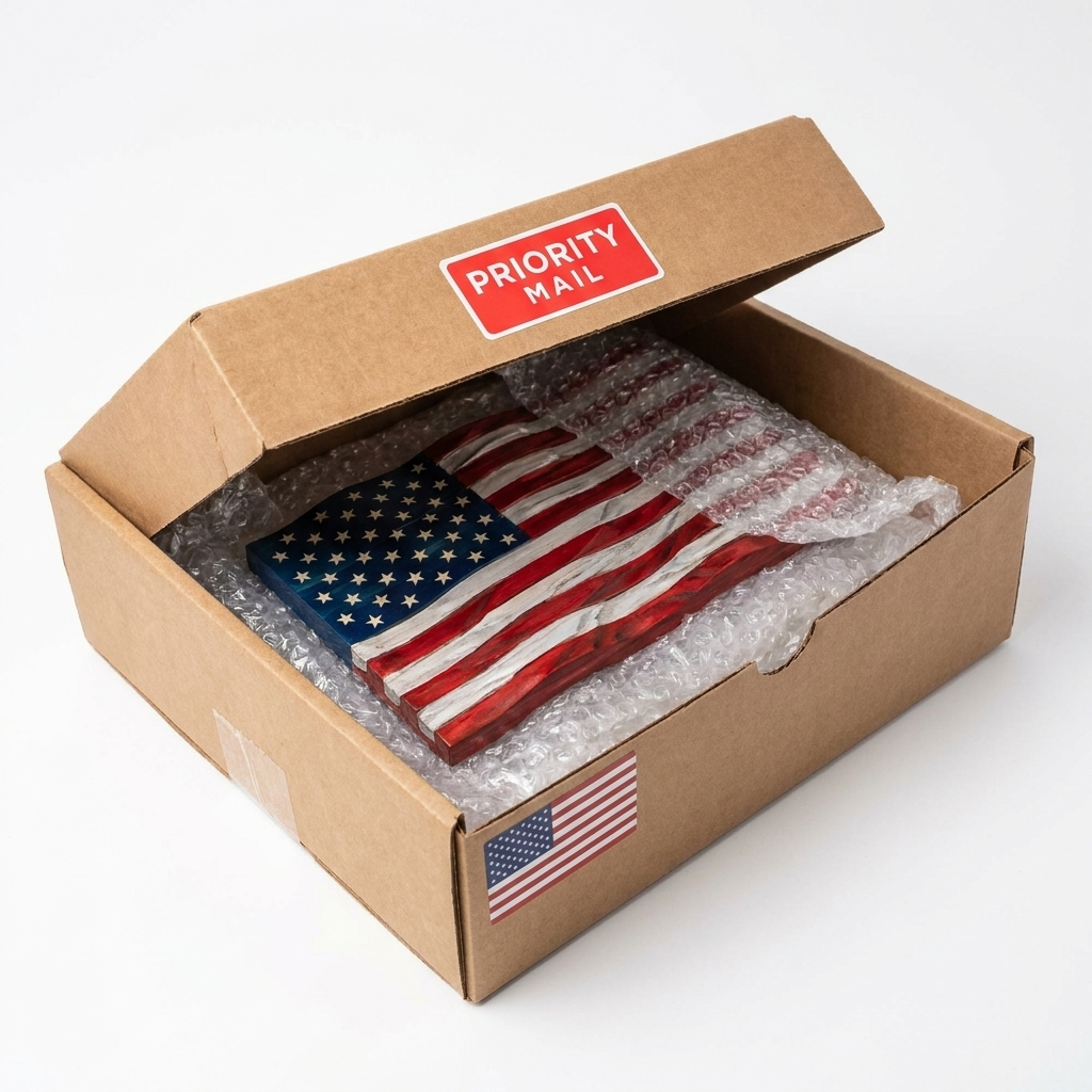 Priority Shipping for wooden American flag